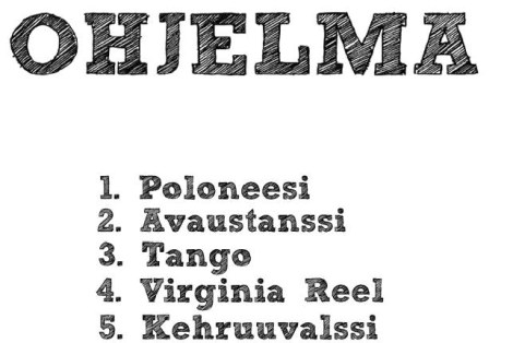 Tilun vanhojentansseissa pyörähdellään perinteisten sävelten tahtiin, mutta vanhojen omassa tanssissa kuullaan myös moderneja hittejä. Kuvitus: Nanna Gisselberg.
