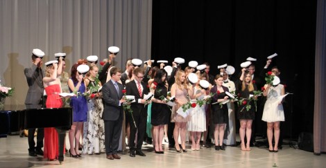 Ylioppilaiden lakitus on juhlan kohokohta. Kuva: Antti Pentikäinen.