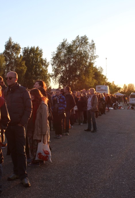 Ison teltan jonoon kannattaa mennä ajoissa.