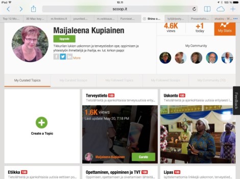 Scoop.it on yksi Maijaleenan lempiäpeistä. 