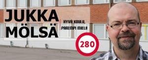 Opettaja Jukka Mölsä on ehdokkaana Uudellamaalla. Kuva: www.jukkamolsa.fi.