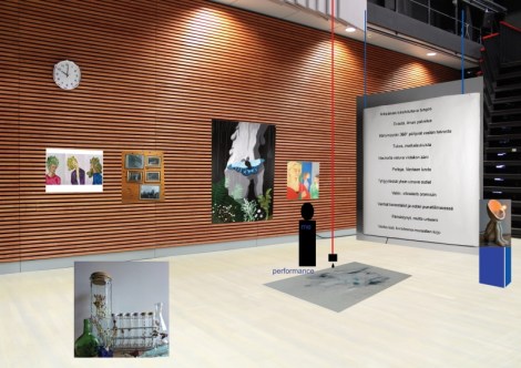 Ronja Pakarinen Exhibition layout illustration